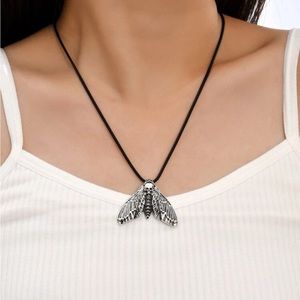 Moth Skull Necklace New